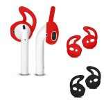 Wholesale 5 in 1 Accessories Kits Silicone Cover with Ear Hook Grips / Staps / Clip / Skin / Tips for Airpods 2 / 1 Charging Case (Hot Pink)
